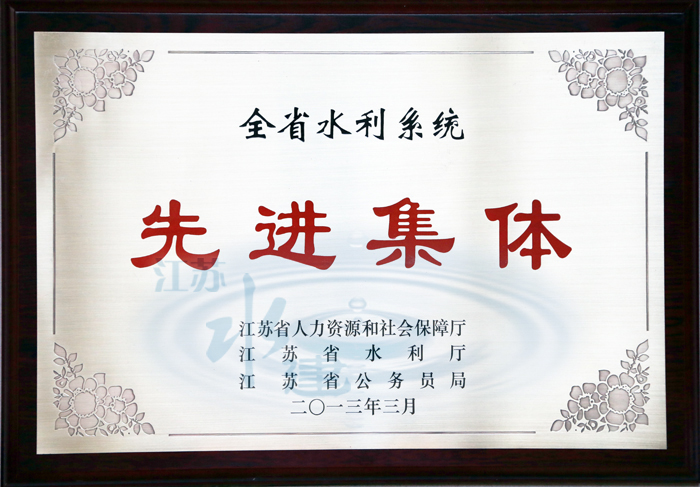 全省水利系統(tǒng)先進集體獎牌